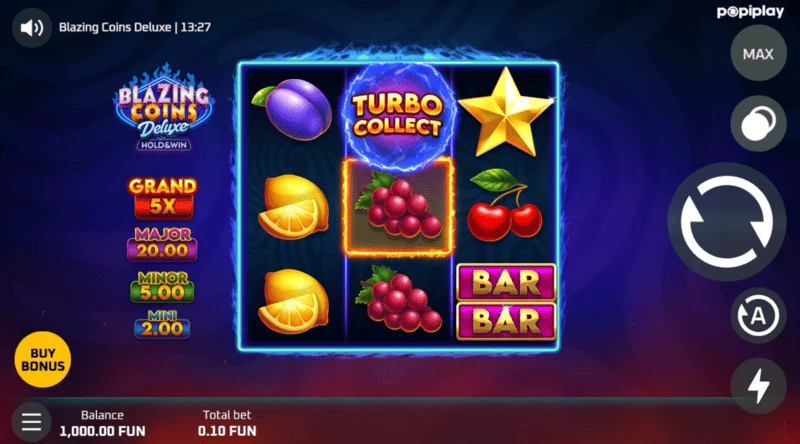 Blazing Coins Deluxe pelinäyttö